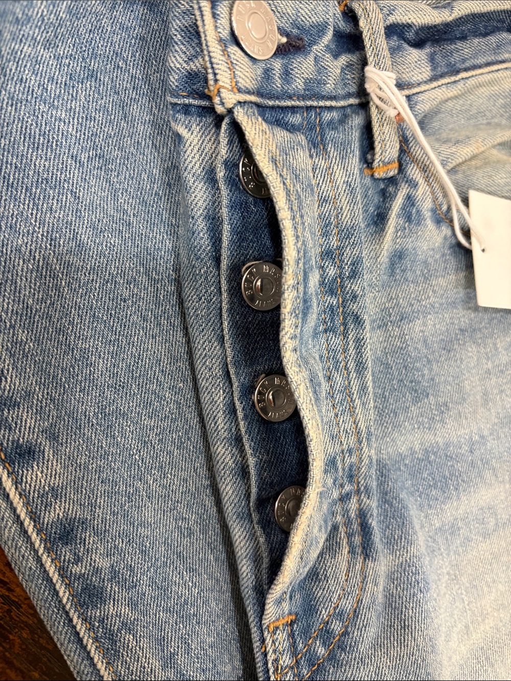 Buck Mason Off Duty Jeans Women’s 24 Light Wash High Rise Denim $208 - Picture 2 of 12